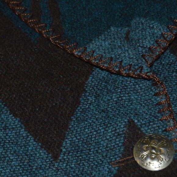 VTG Rhonda Stark Aztec Navejo western button down Sweater Vest M - Picture 4 of 11